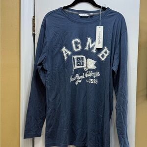 AGMB Long Sleeve Shirt in Blue! New with Tags!